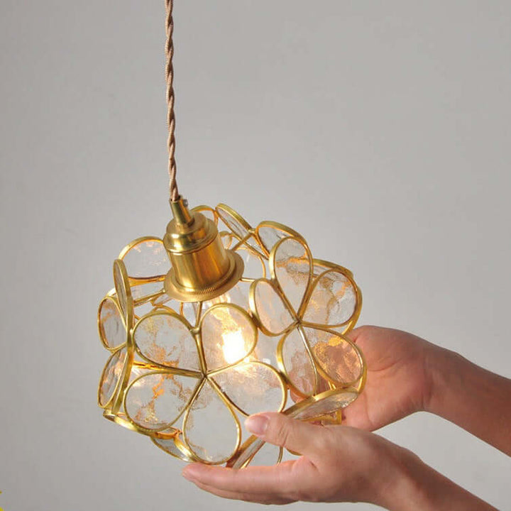 Blüten-Pendelleuchte Glas Modern Nordisch