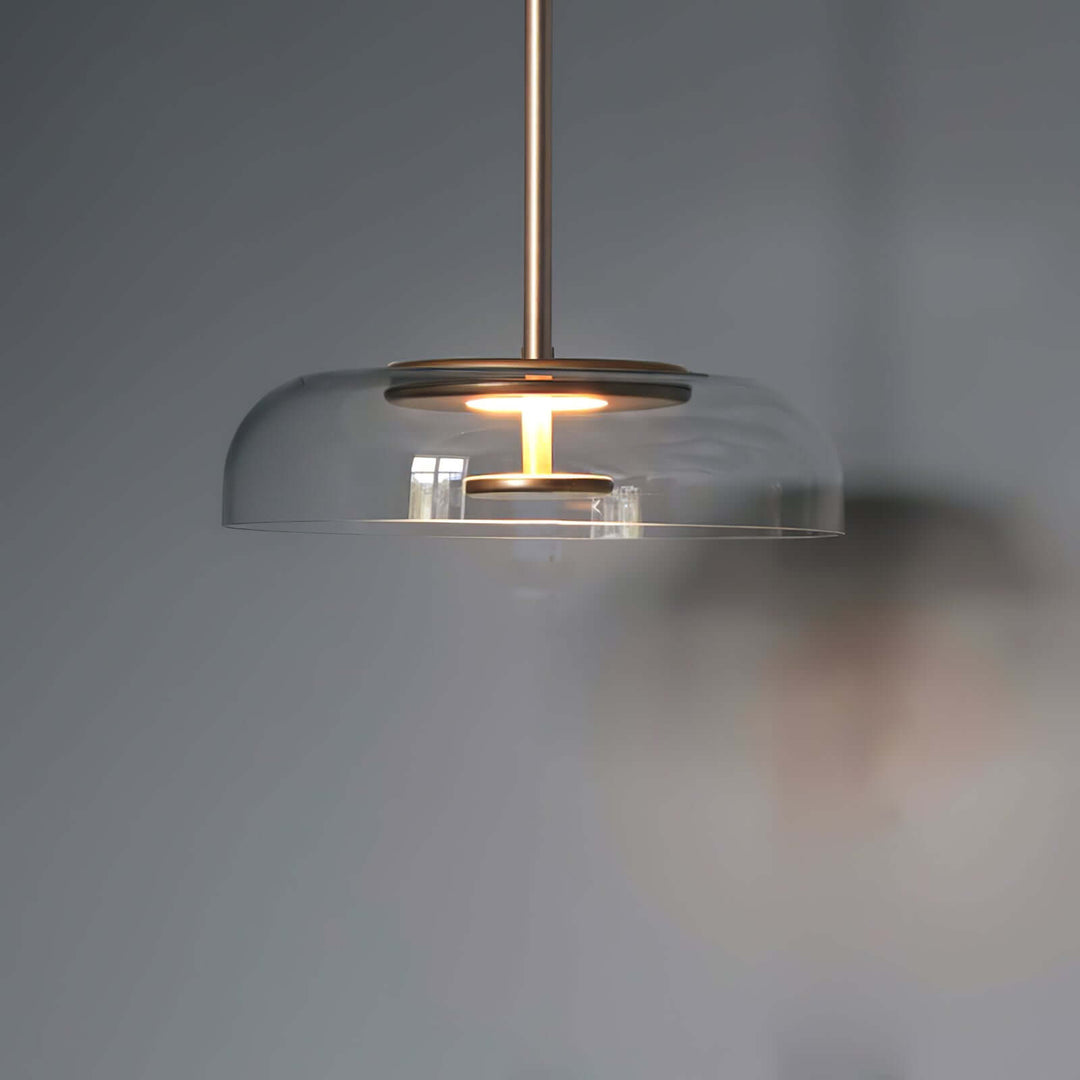 Moderne Pendelleuchte - Messing & Glas