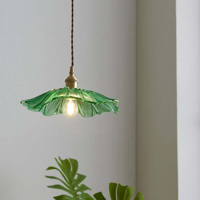 Glas Hängeleuchte Vintage Designleuchte