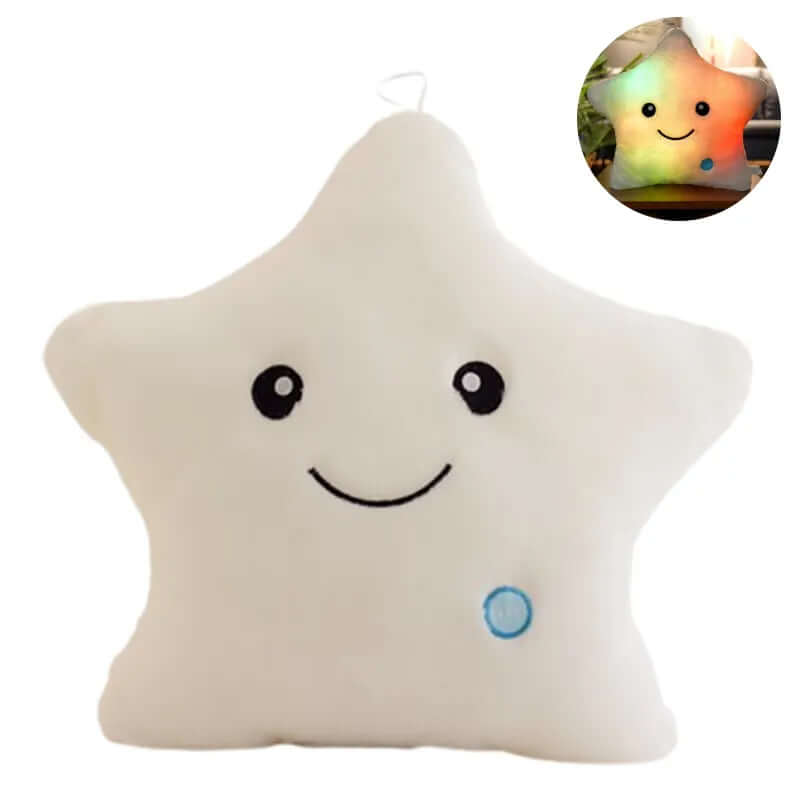 Oreiller étoile LED pour enfants - veilleuse et ami câlin