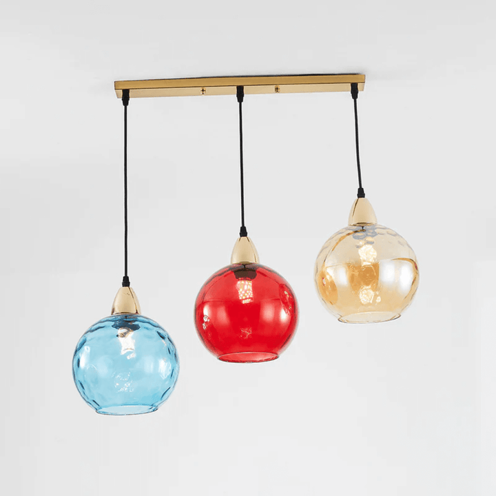Moderne 3er Cluster Pendelleuchte Glas