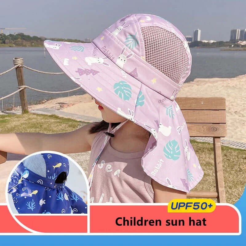 Sonnenhut Kinder UPF 50+ - Breiter Rand, Verstellbar