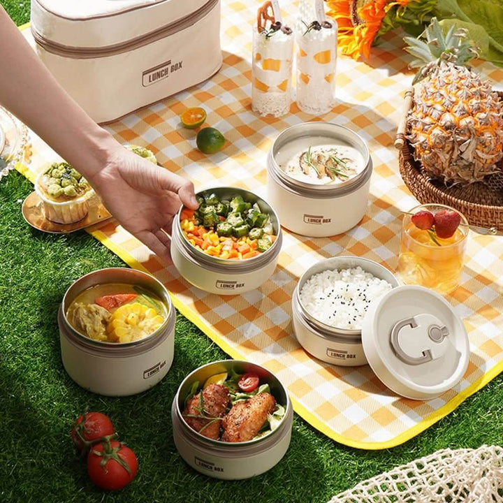 Isolierter Edelstahl Lunchbehälter Set - LunchMate