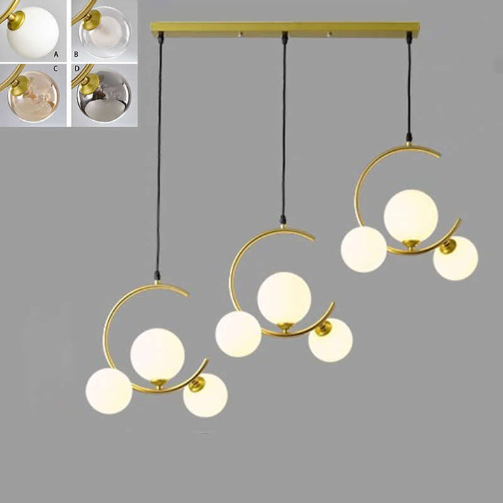 Moderne LED-Pendelleuchte, dimmbar, 3 Lichtköpfe