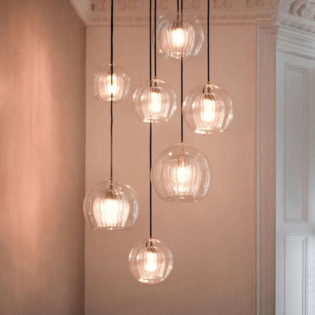 Moderne LED Pendelleuchte Glaskugel - Höhenverstellbar