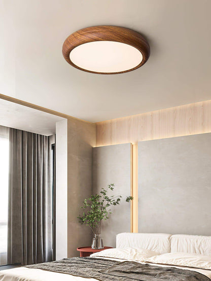 LED Deckenleuchte Holzoptik Modern Rund