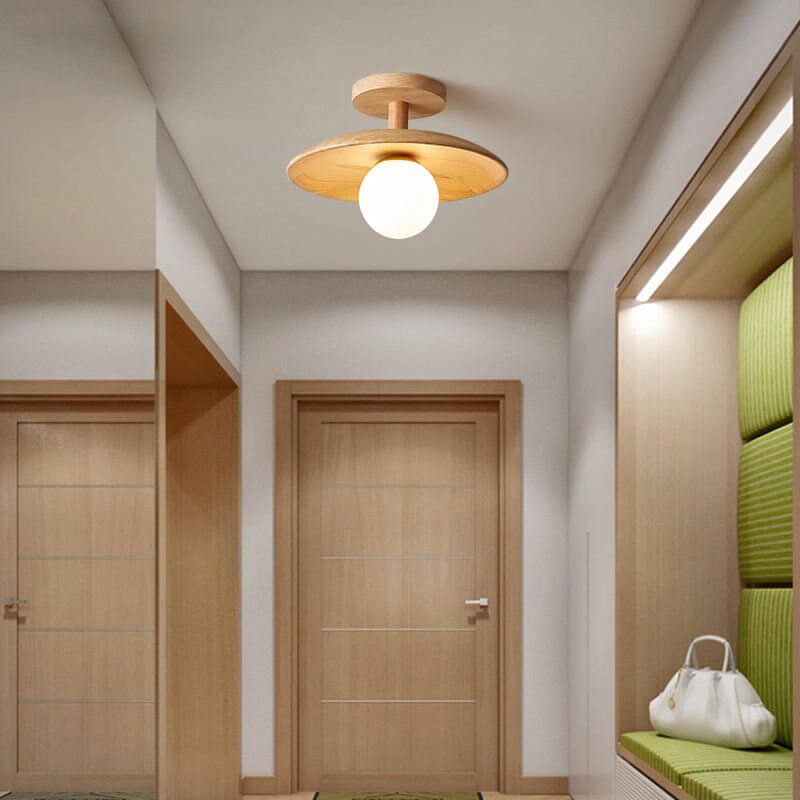 Japanische Deckenleuchte Holz Designleuchte