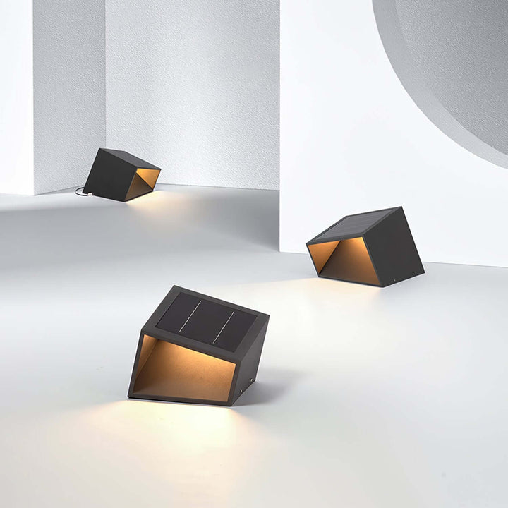 Solar Aussenleuchte Garten LED Würfel IP65