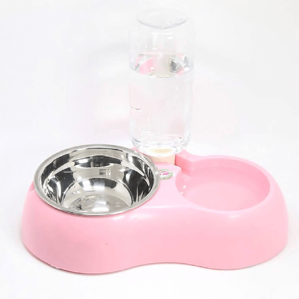 3-in-1 Haustier Fressnapf mit Wasserflasche