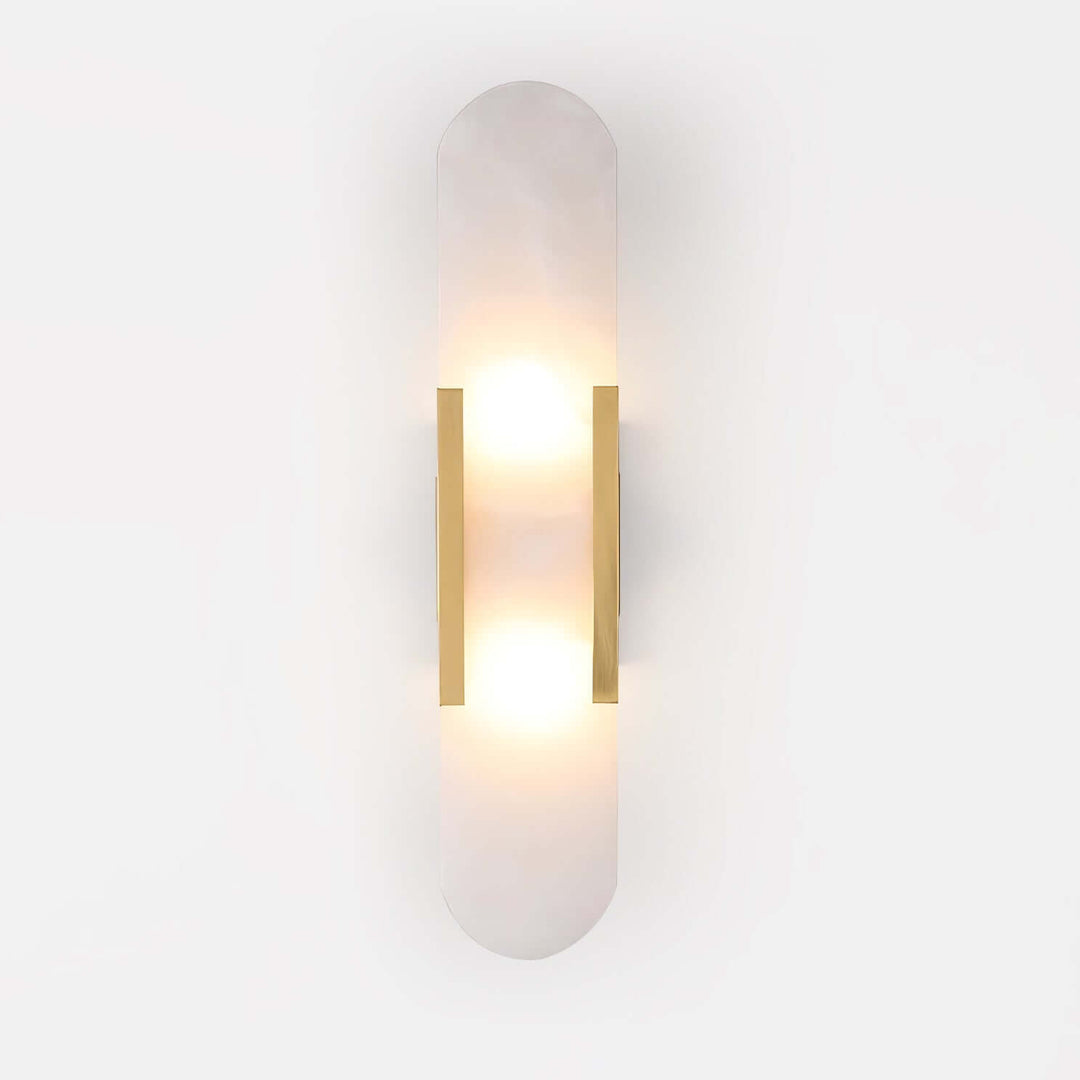 Langgestreckte Alabaster-Wandleuchte