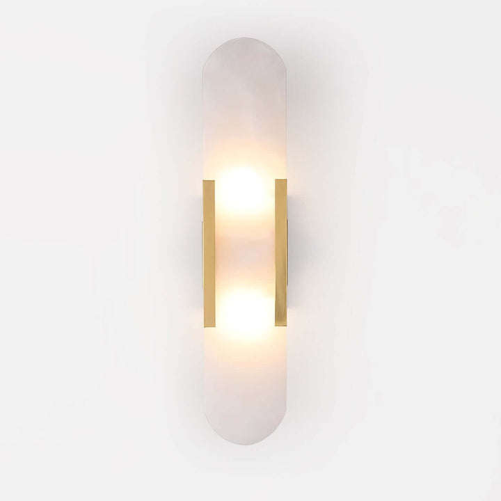 Langgestreckte Alabaster-Wandleuchte