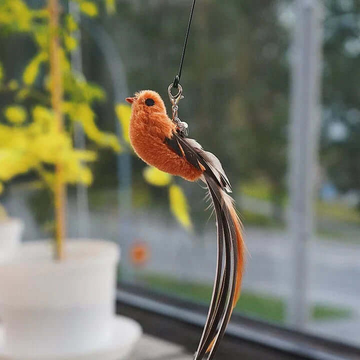 Jouet interactif pour chat - Oiseau à plumes