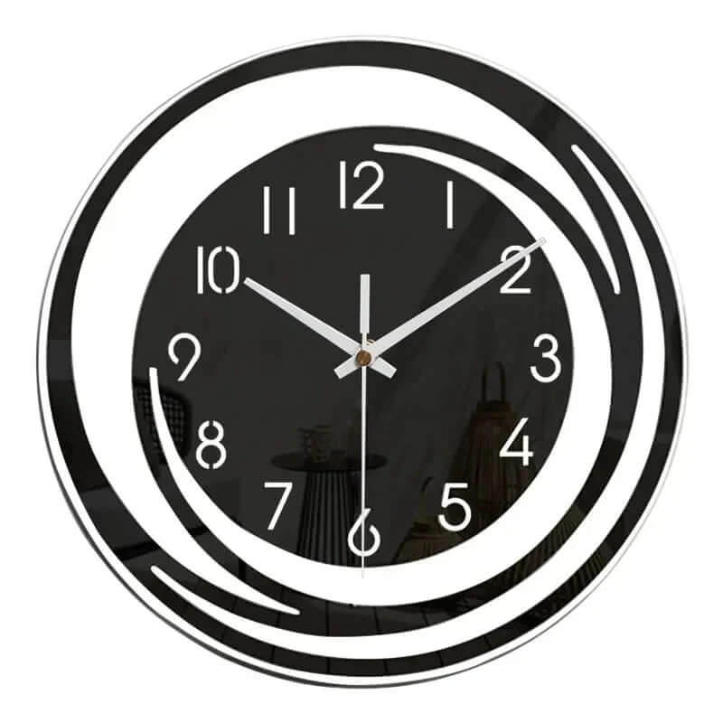 Moderne Acryl Wanduhr - Schwarz