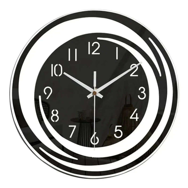 Moderne Acryl Wanduhr - Schwarz