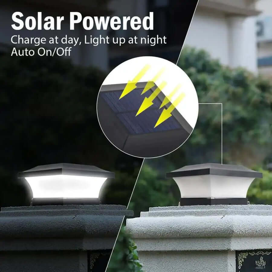 Solarbetriebene LED-Säulenleuchte Außen