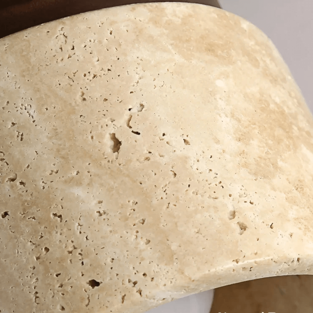 Rustikale Deckenleuchte Travertin Marmor Design