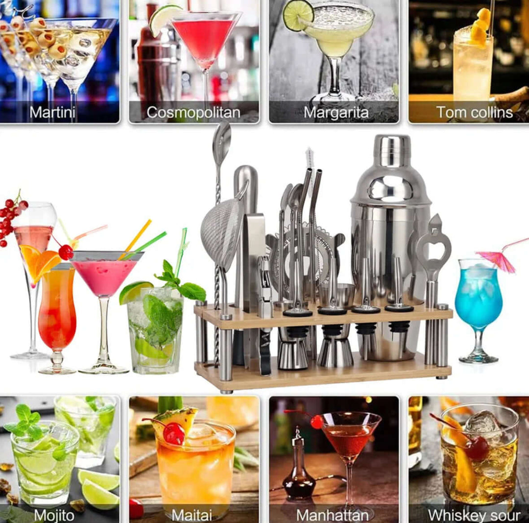 23-tlg. Profi Cocktail Set - Edelstahl