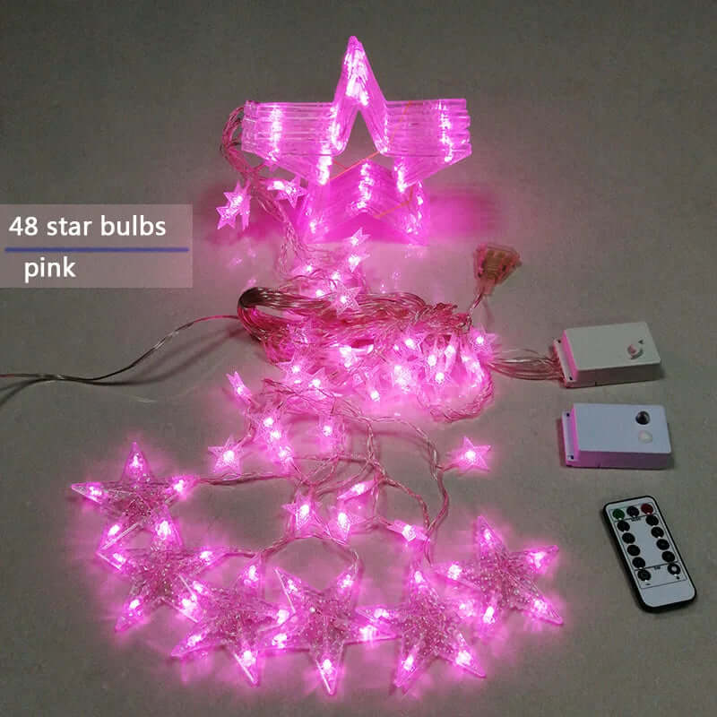 LED Sternenvorhang Lichterkette 3x3m Warmweiß