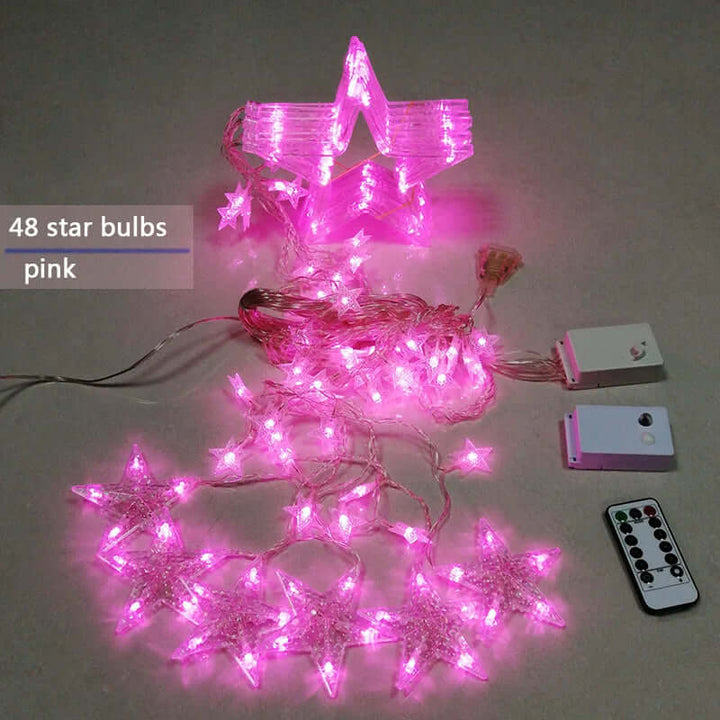 LED Sternenvorhang Lichterkette 3x3m Warmweiß