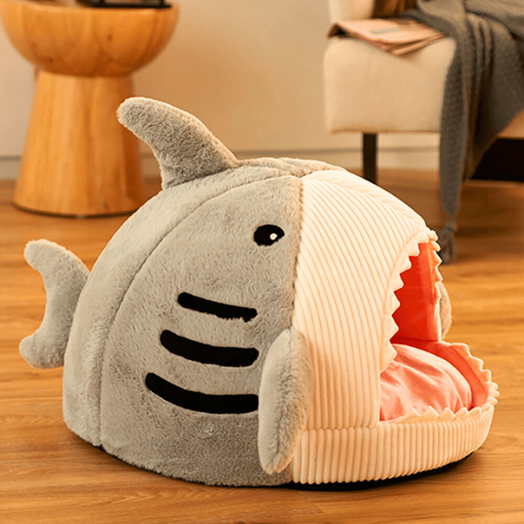 Grotte pour chat douillette avec coussin câlin