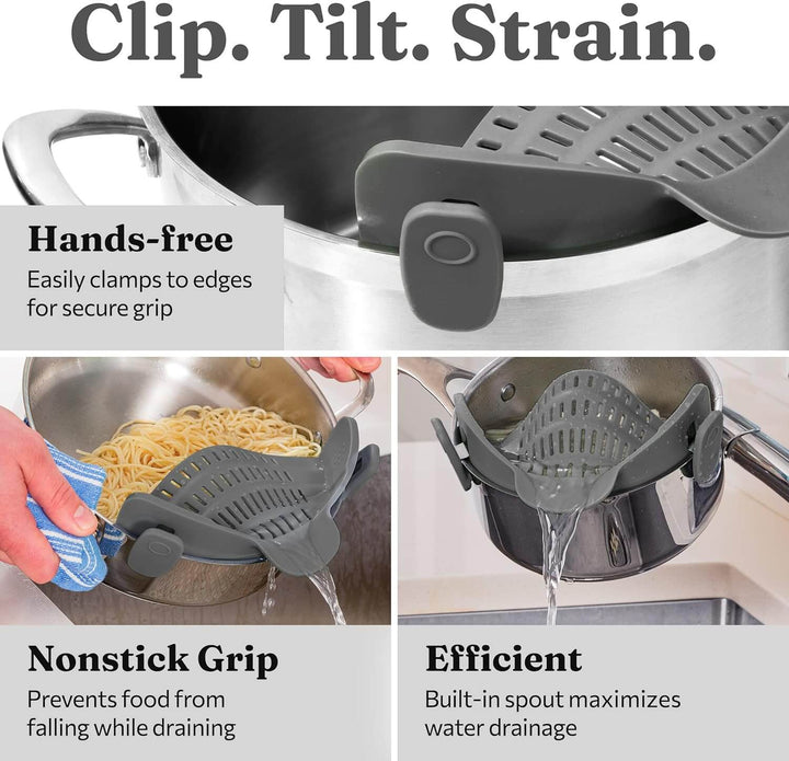 Silikon Clip-On Sieb - Hitzebeständig & Praktisch