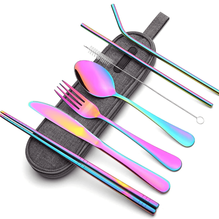 Ensemble de couverts compacts en acier inoxydable - Durable et élégant