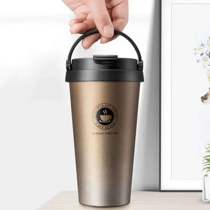 Isolierter Edelstahl-Reisebecher 500ml - Thermobecher