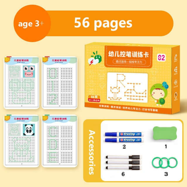 Lern-Schreibbuch für Kinder - Buchstaben - Zahlen & Formen