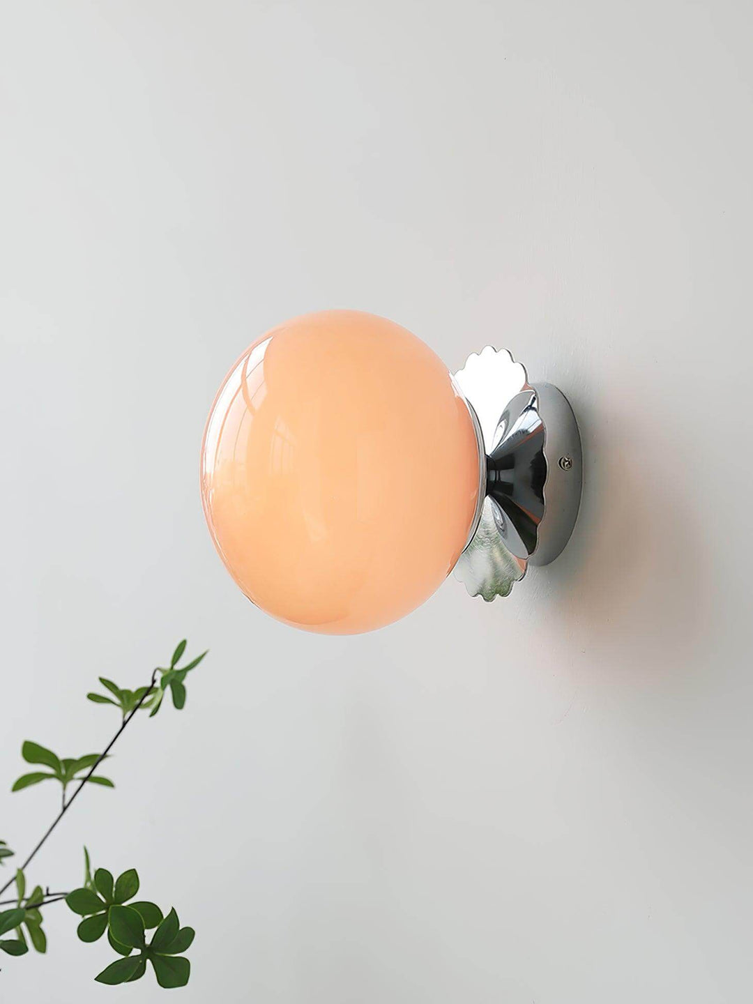 Moderne Rosa Glas Wandleuchte