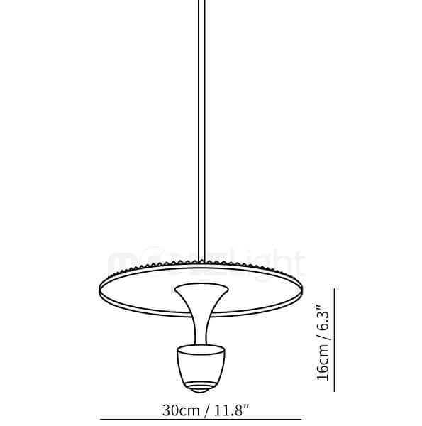 Moderne LED-Pendelleuchte, Scheibenform