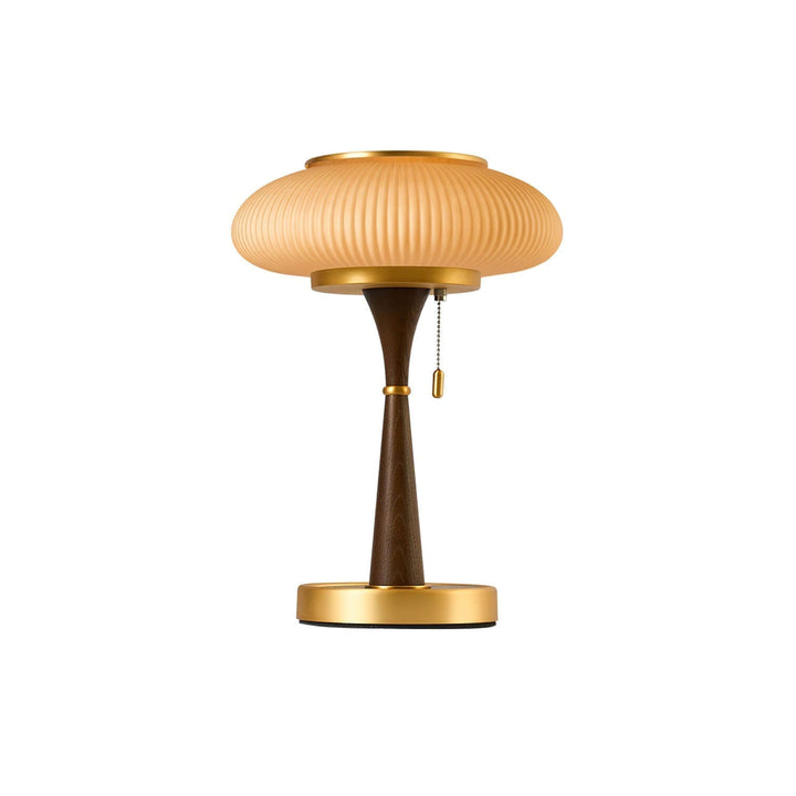 Designer Tischlampe Modern Holz & Metall 36cm