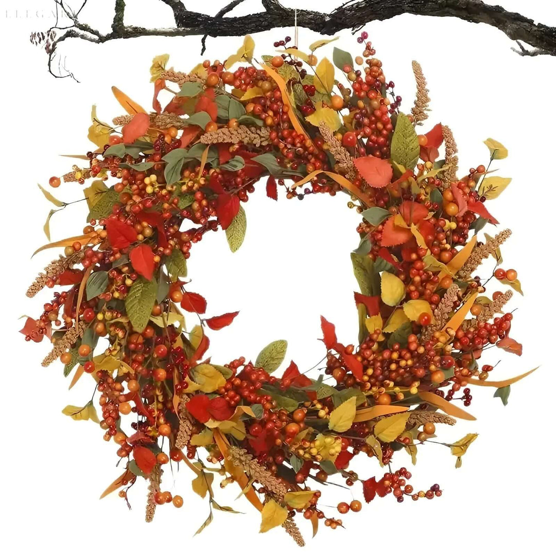 Herbstlicher Türkranz mit Blättern, 35-45cm