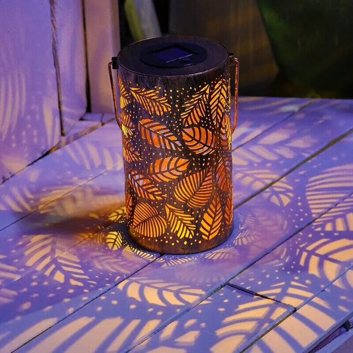 Dekorative Solar-Blatt-Laterne für Garten & Tisch