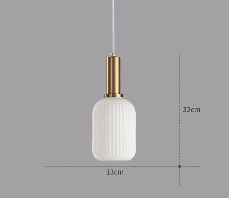 Lampe à suspension rétro en verre coloré