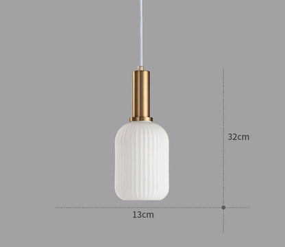 Lampe à suspension rétro en verre coloré