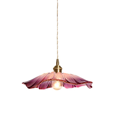 Blumen-Glas-Pendelleuchte 28cm