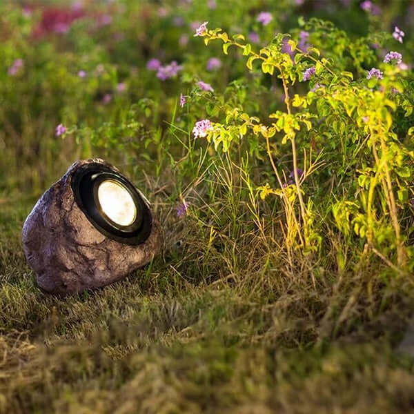Solar Steinlampe Außen Garten, 17 x 20 cm