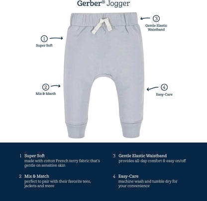 3er Pack Kinder Jogginghosen - Weiche