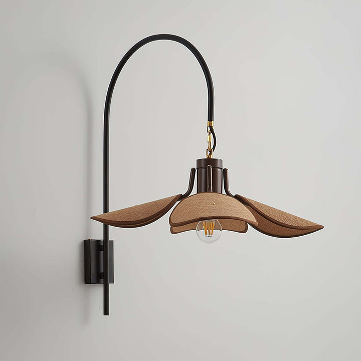 Blütenblätter Wandleuchte modern Stoff Designleuchte
