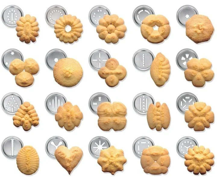 Presse à biscuits en acier inoxydable - créez facilement des biscuits et des pâtisseries