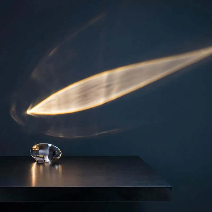 Kristall Nachttischlampe mit Sternenhimmel Projektor
