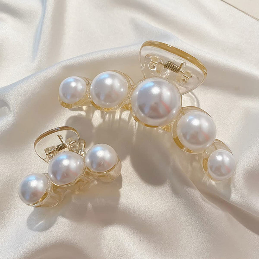 Elegante Perlen-Haarklammern 4er-Set
