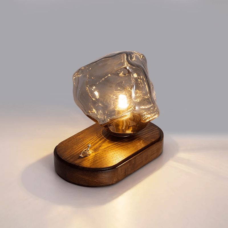 Lampe de table en verre Ice Stone Design
