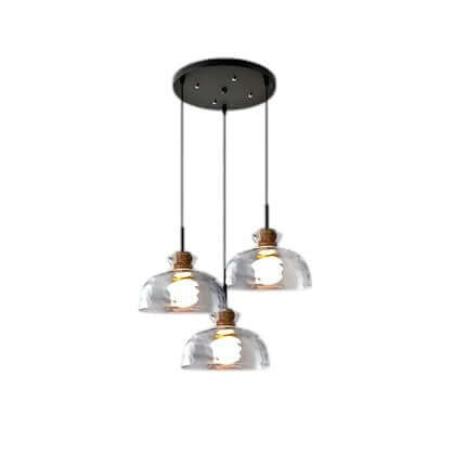 Moderner Glas-Kronleuchter, 1/3 Köpfe