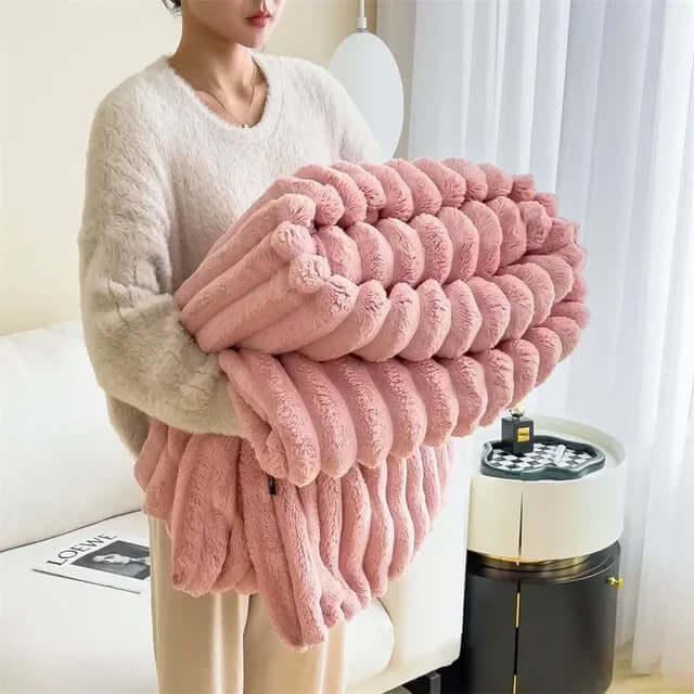 Kuschelige Plüschdecke für Gemütlichkeit