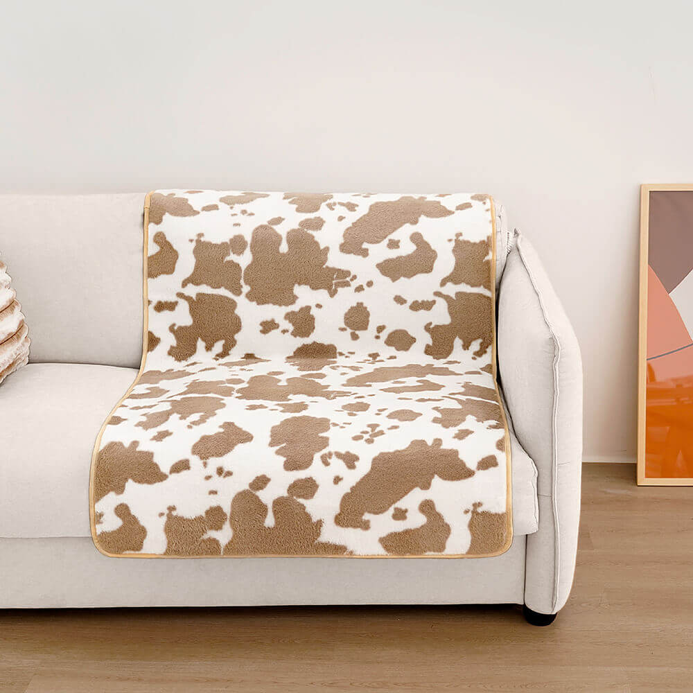Couverture douillette pour animal de compagnie motif vache