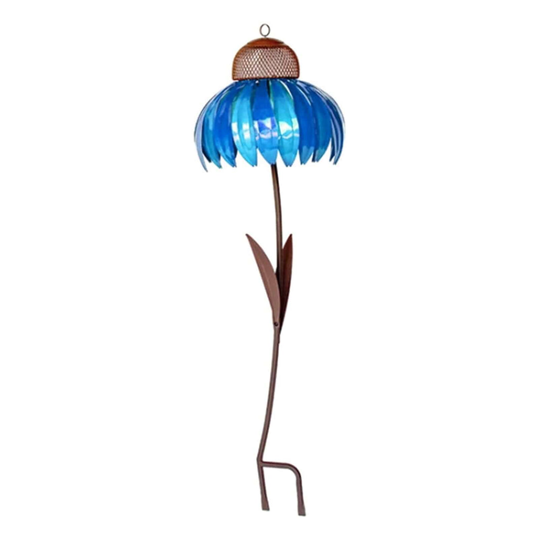 Décoration de jardin suspendue en métal en forme de fleur pour nichoir