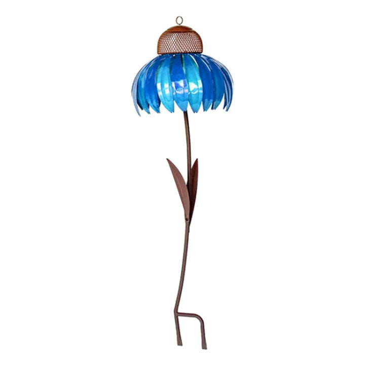 Décoration de jardin suspendue en métal en forme de fleur pour nichoir