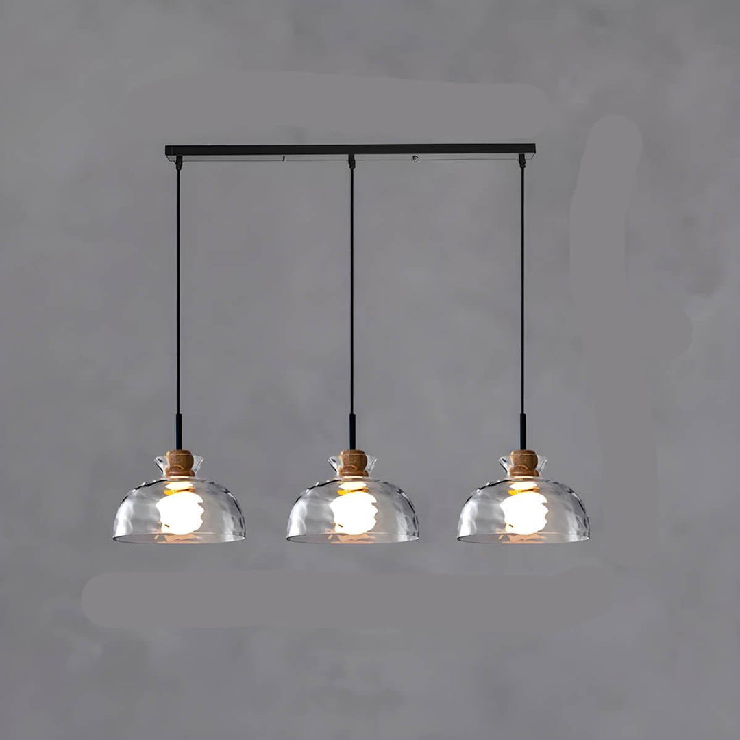 Moderner Glas-Kronleuchter, 1/3 Köpfe
