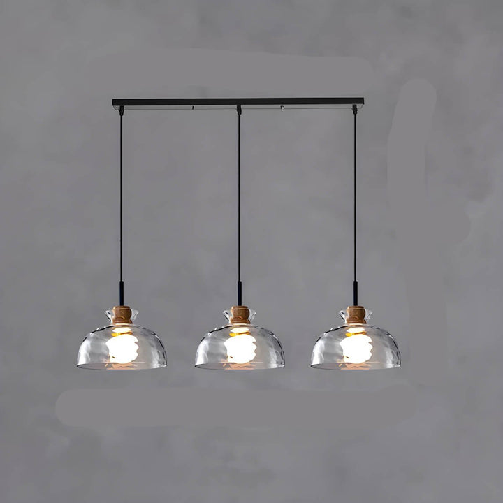 Moderner Glas-Kronleuchter, 1/3 Köpfe